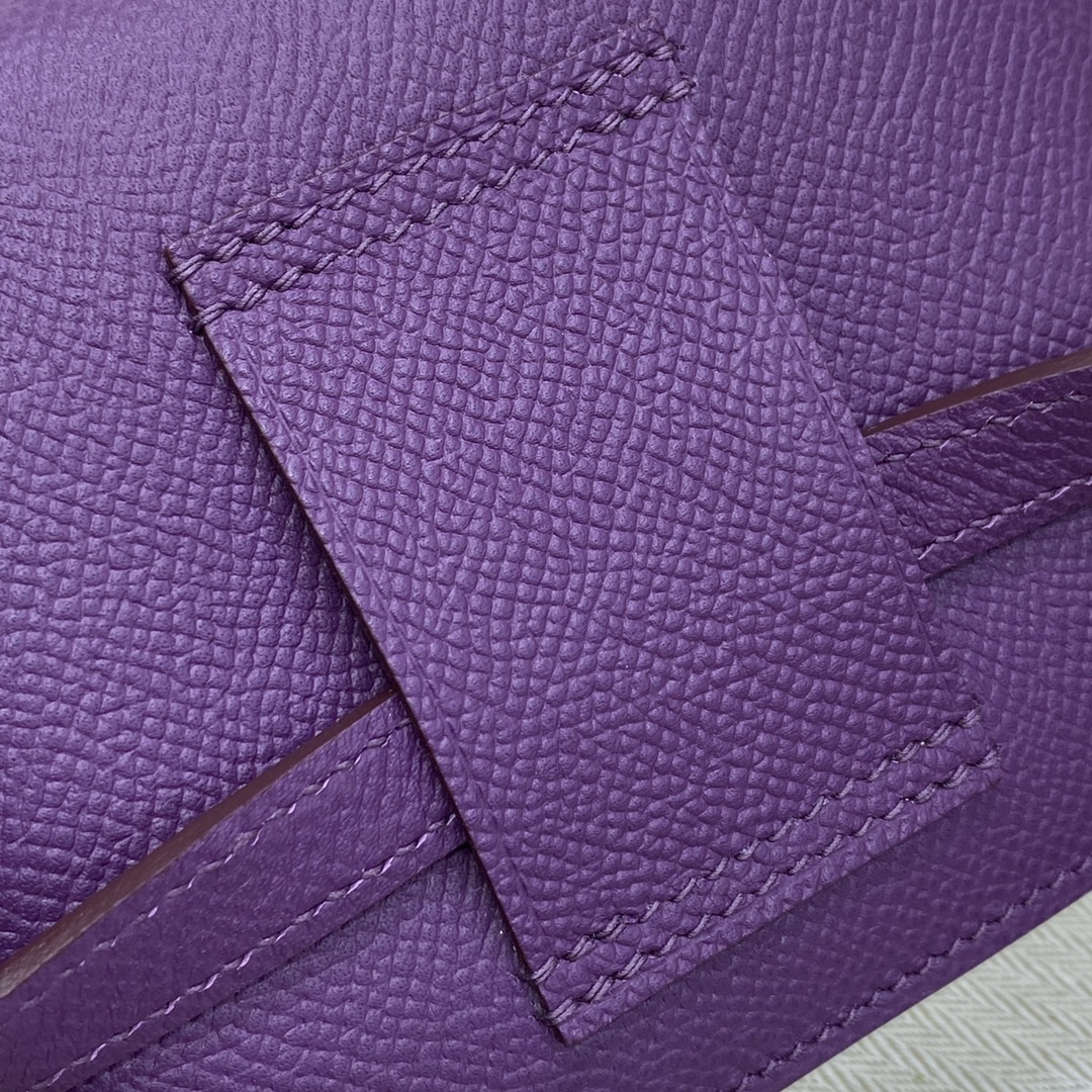 Hermes Constance Slim Wallet Belt Bag In Violet Epsom Leather